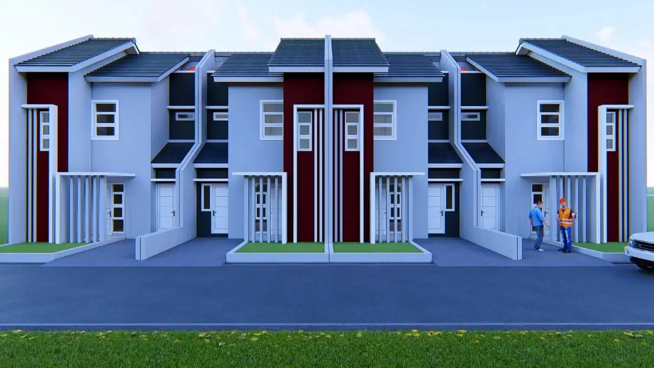 Tampak depan perumahan 2 lantai F